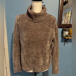 Pink Rose, Chenille, Turtleneck Sweater